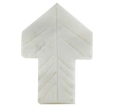 White Arrow Shape Marble Cabinet knob